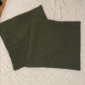 Dark Cool Olive Accent Pillow Covers